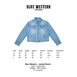 Light Indigo Denim Jacket 'Blue Western'