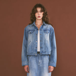 Light Indigo Denim Jacket 'Blue Western'