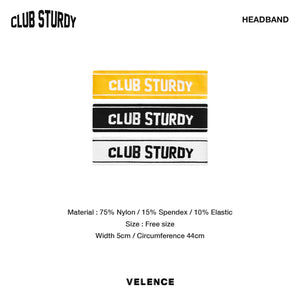 Black Headband `Club Sturdy`