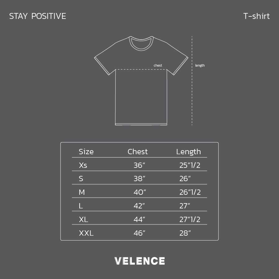 Grey T-shirt 'Stay Positive'