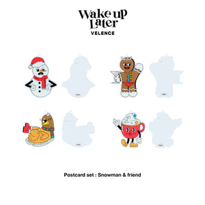 Snowman & Friends Postcard 'Wake Up Later'